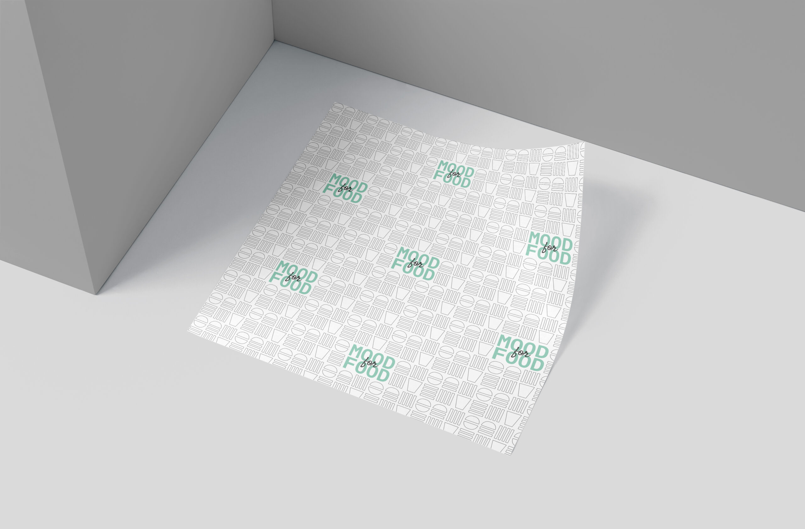Wrappapper med logotyp vit
