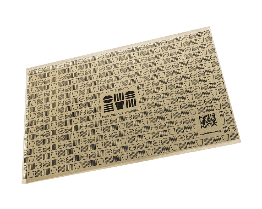 wrappapper logotyp brun smartförpackning